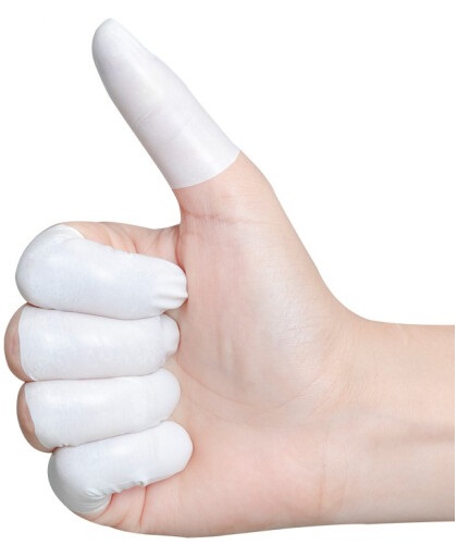 白色护指套 | 高弹耐磨 | 无尘防滑 | 精密电子与净化操作用