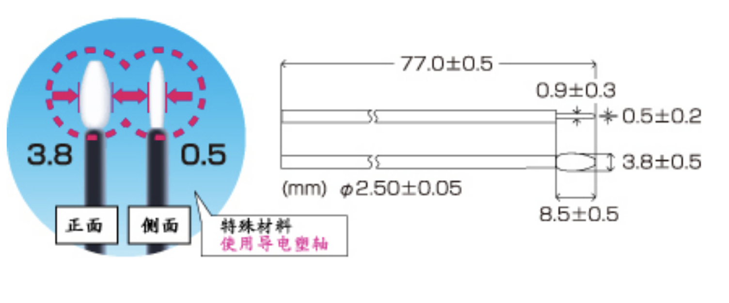 HUBY 340 FS-001无尘净化棉签 - 图片 2
