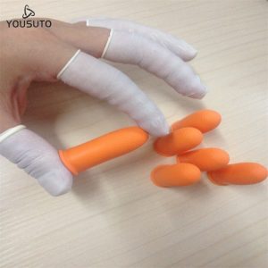 火炬牌乳胶手指套 | 柔软耐用 | 无尘防滑 | 精密装配与实验操作用