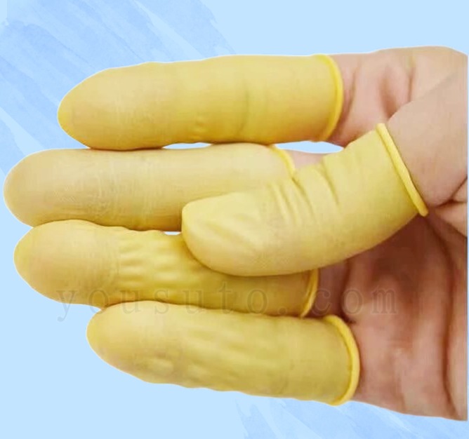 防静电工业净化米黄手指套