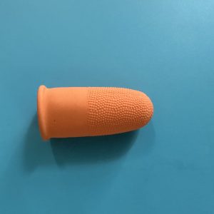 橙色防滑手指套 电子无尘车间一次性防护指套