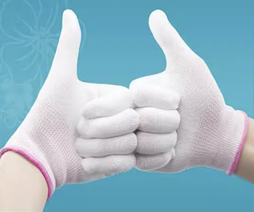 尼龙无尘手套 无尘劳保作业弹力尼龙手套