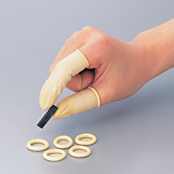 米黄防静电手指套 | 导电耐磨 | 无尘防滑 | 精密电子与净化作业用