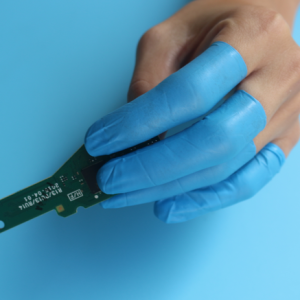 蓝色无硫丁腈手指套 | 高弹耐磨 | 无尘防滑 | 精密电子与净化操作用