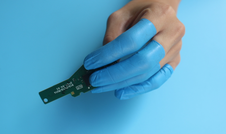 蓝色无硫丁腈手指套 | 高弹耐磨 | 无尘防滑 | 精密电子与净化操作用