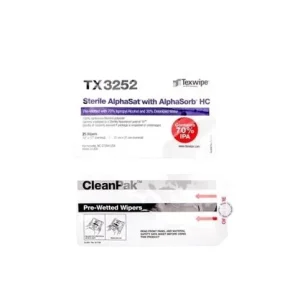 Sterile AlphaSat® 含 AlphaSorb® HC 预湿式无尘布(灭菌)