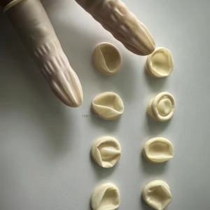 米黄色无卤手指套 | 防静电耐磨 | 无尘防滑 | 精密电子与净化作业用