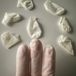 白色无尘手指套 | 高弹耐磨 | 防静电防滑 | 精密电子与净化操作用