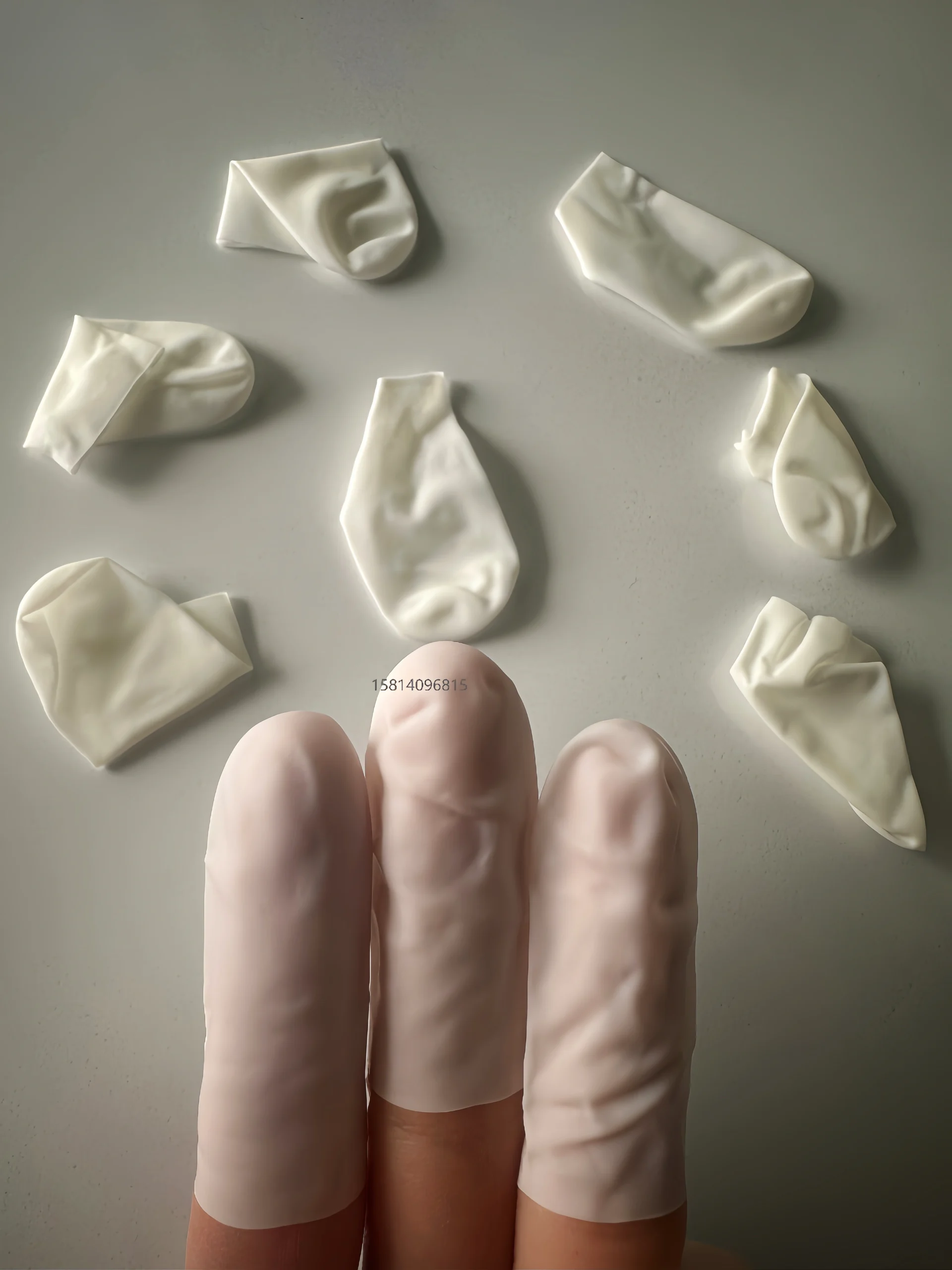 白色无尘手指套 | 高弹耐磨 | 防静电防滑 | 精密电子与净化操作用