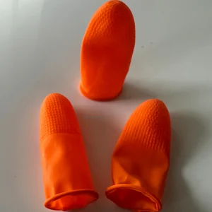 橘黄色防滑手指套 | 橙色防滑手指套 | 颗粒防滑手指套 | 净化手指套