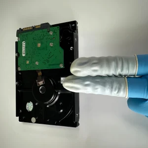 乳白色卷边防静电手指套