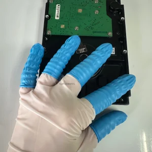 NBR蓝色丁腈指套 | 高弹耐用 | 无尘防滑 | 精密电子与实验操作用